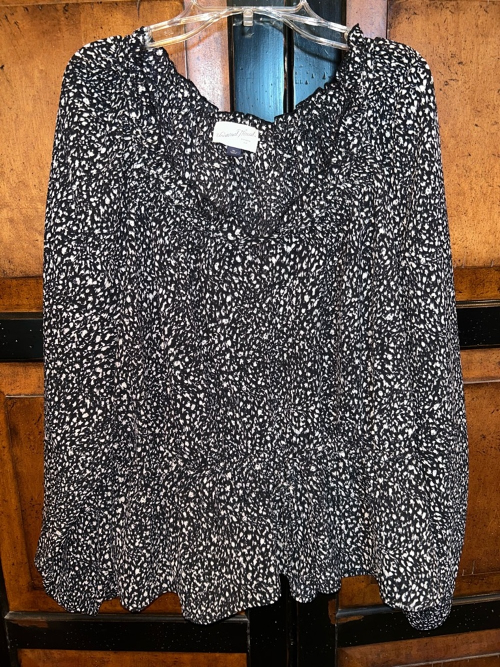 Universal Thread Black and White Printed A-Line Skirt